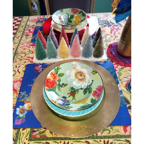 Cody Foster Rainbow Bottlebrush Sisal Trees Box Set 12 Colorful Assorted 5.75 - Picture 4 of 5